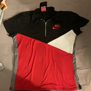 Nike quarter zip short sleeve shirt large